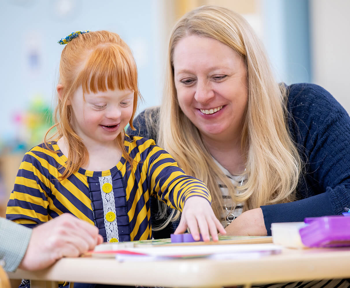 Nursery setting with children