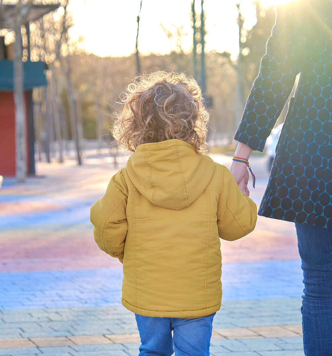 Working parent with child